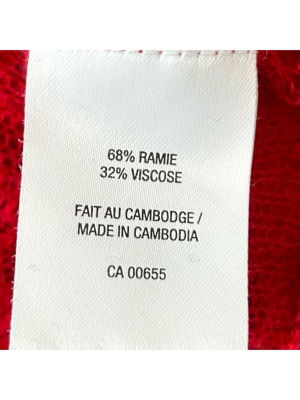 Reitmans Red Wide V Neck Pullover Sweater Large - Picture 7 of 8